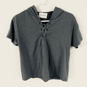 Tillys Gray Crop Top